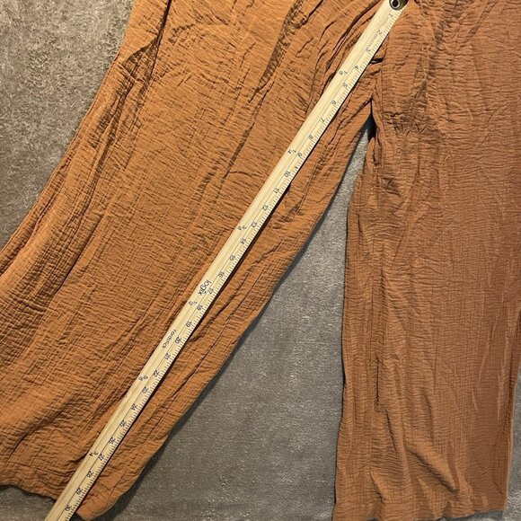 A New Day Pants Womens 16 Burnt Orange Wide Leg Stretch High Rise Lagen Modest - Picture 7 of 7